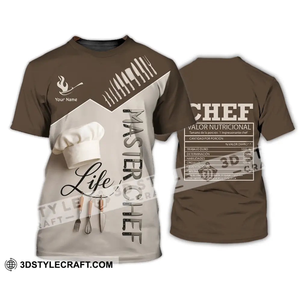 Unisex Shirt - Custom Life Of Master Chef Valor Nutricional Shirt T-Shirt / S T-shirt
