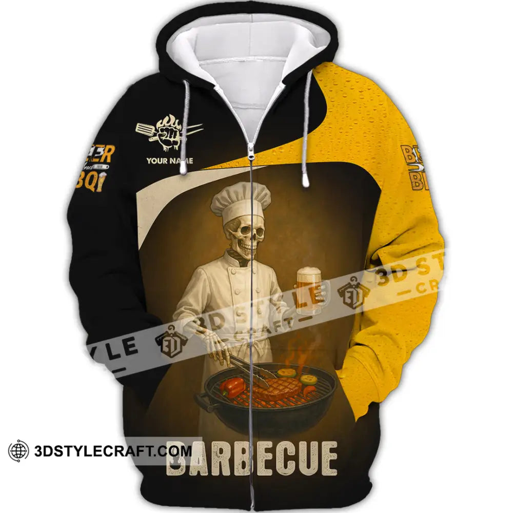 Unisex Shirt - Custom Master Chef Barbecue Shirt Zipper Hoodie / S T-shirt