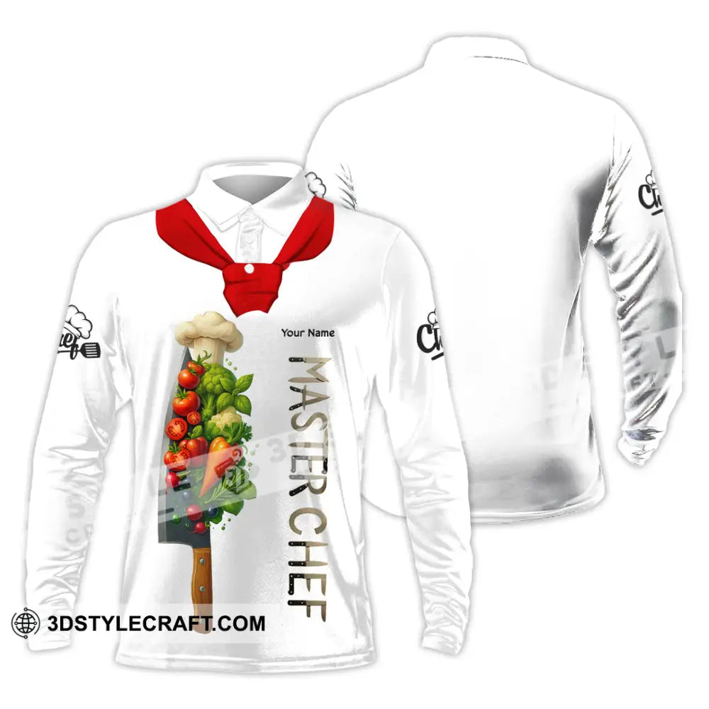 Unisex Shirt - Custom Master Chef Shirt Long Sleeve Polo / S T-shirt