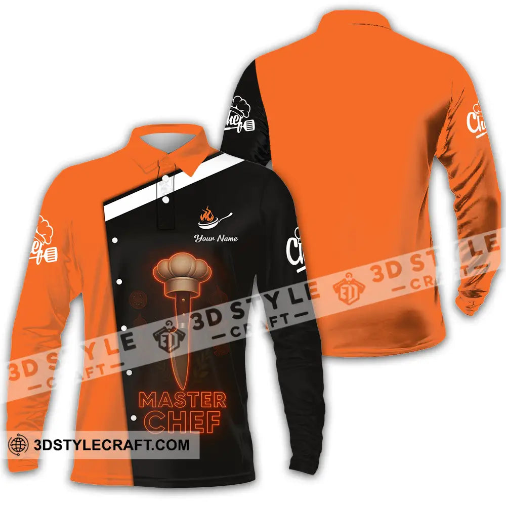 Unisex Shirt Custom Master Chef Shirt Long Sleeve Polo / S T shirt