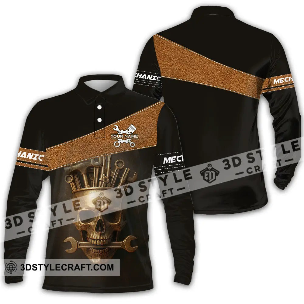 Unisex Shirt Custom Mechanic Shirt Long Sleeve Polo / S T shirt