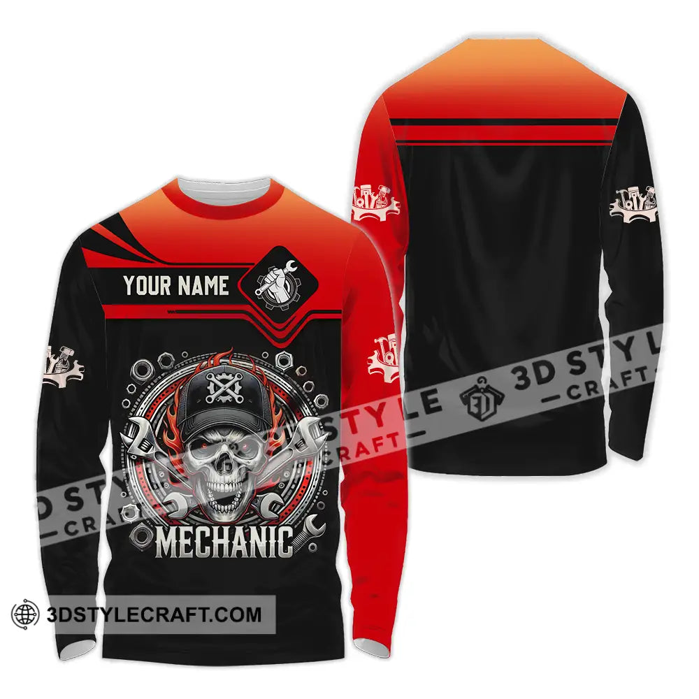Unisex Shirt - Custom Mechanic Shirt Long Sleeve Shirt / S T-shirt
