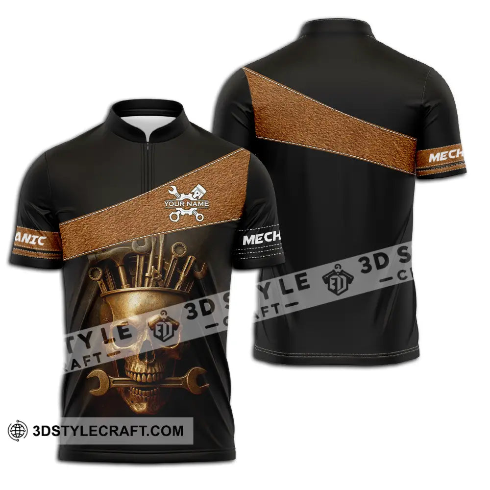 Unisex Shirt Custom Mechanic Shirt Zipper Polo Shirt / S T shirt