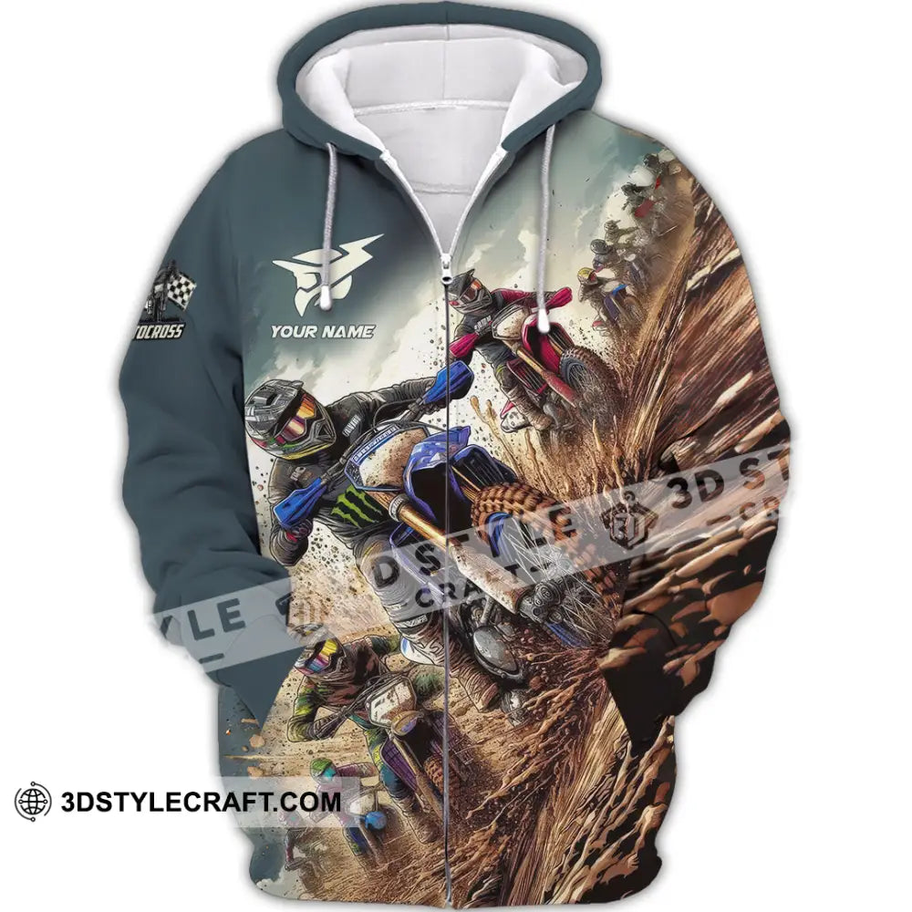Unisex Shirt - Custom Motocross Player Shirt Zipper Hoodie / S T-shirt