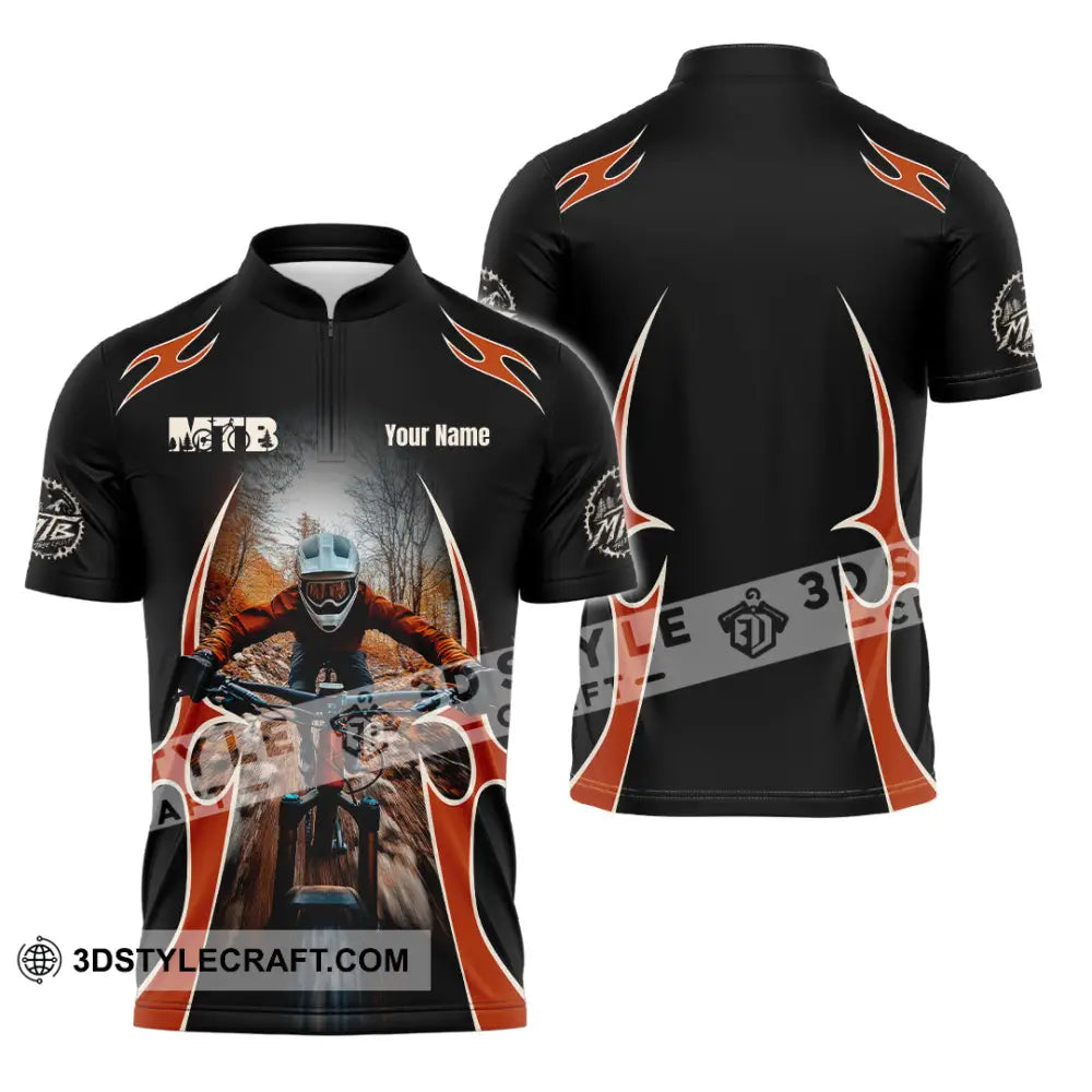 Unisex Shirt - Custom MTB Shirt Zipper Polo Shirt / S T-shirt