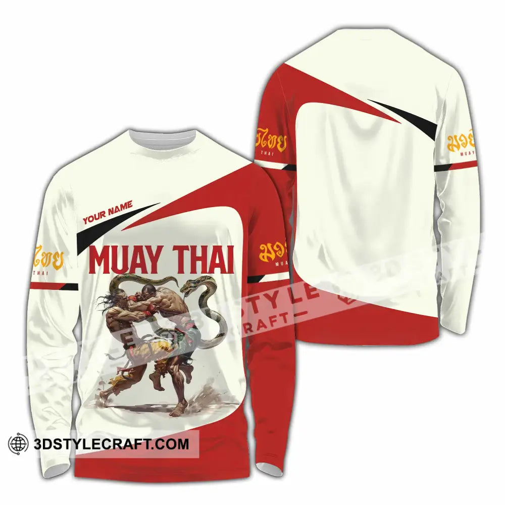 Unisex Shirt - Custom Muay Thai Shirt Long Sleeve Shirt / S T-shirt
