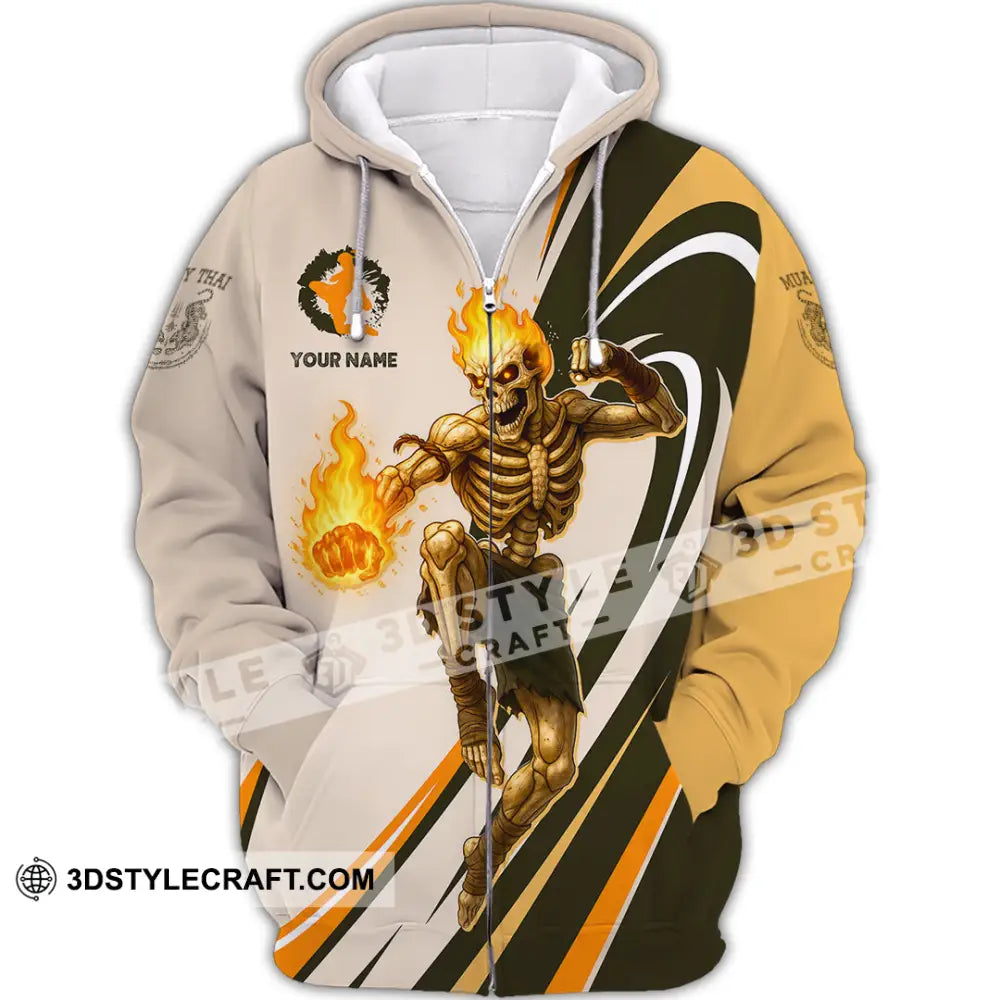 Unisex Shirt - Custom Muay Thai Shirt Zipper Hoodie / S T-shirt