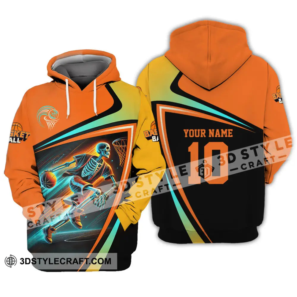 Unisex Shirt Custom Name And Number Basketball Polo Long Sleeve Gift Hoodie / S T-Shirt