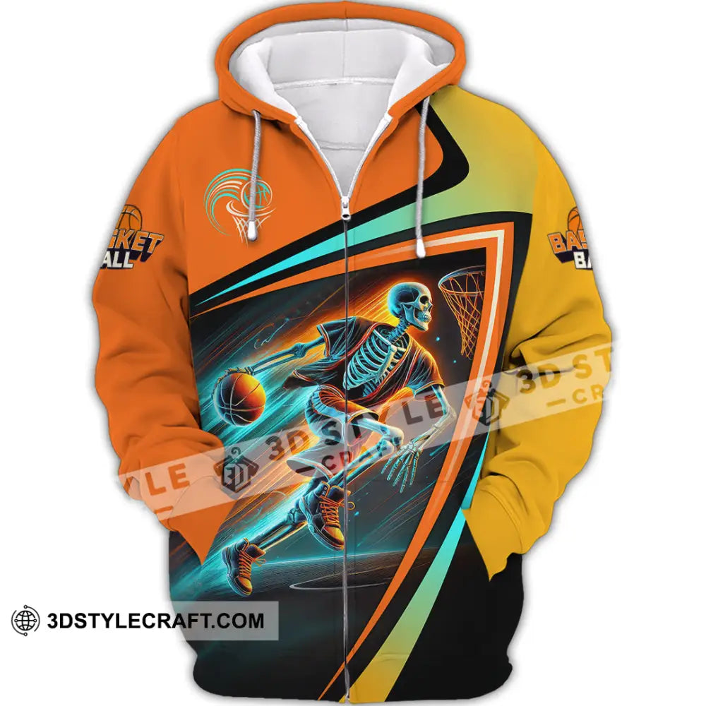 Unisex Shirt Custom Name And Number Basketball Polo Long Sleeve Gift Zipper Hoodie / S T-Shirt