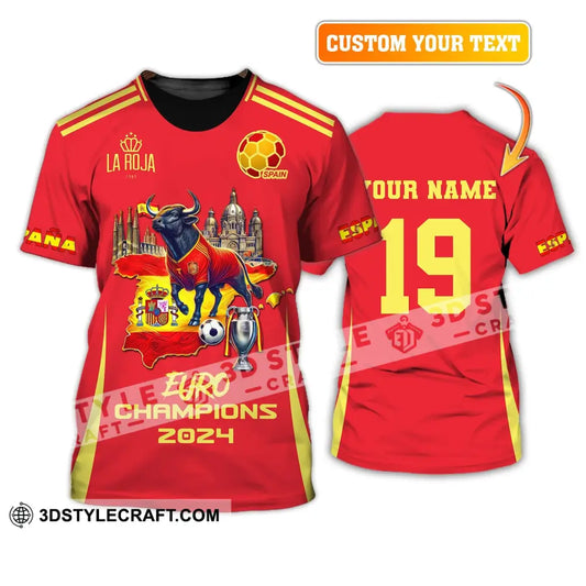 Unisex Shirt Custom Name And Number Spain Football Euro 2024 La Roja 1989 Polo Long Sleeve T-Shirt