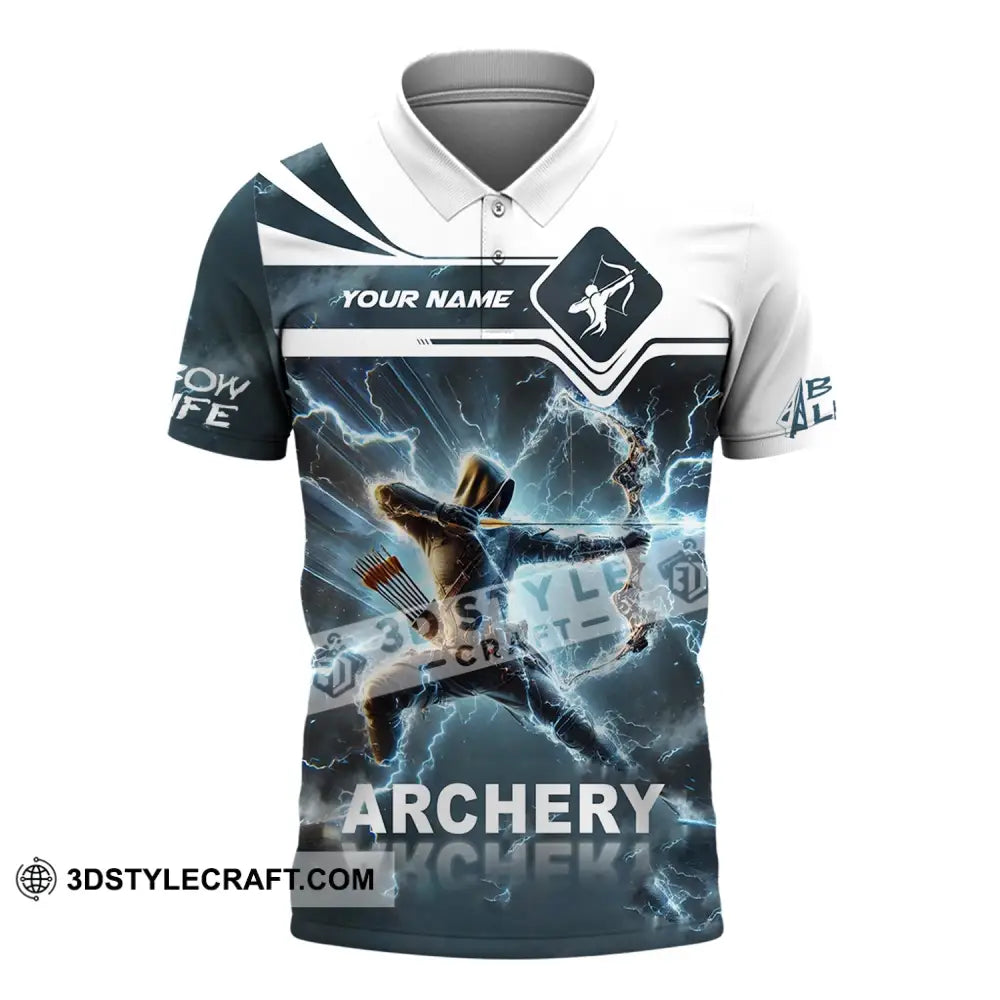 Unisex Shirt - Custom Name Archery Polo / S T-Shirt