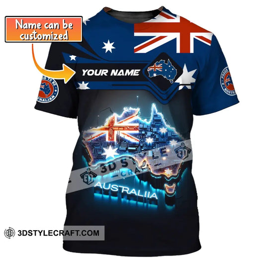 Unisex Shirt Custom Name Australia T-Shirt Proud To Be Australian