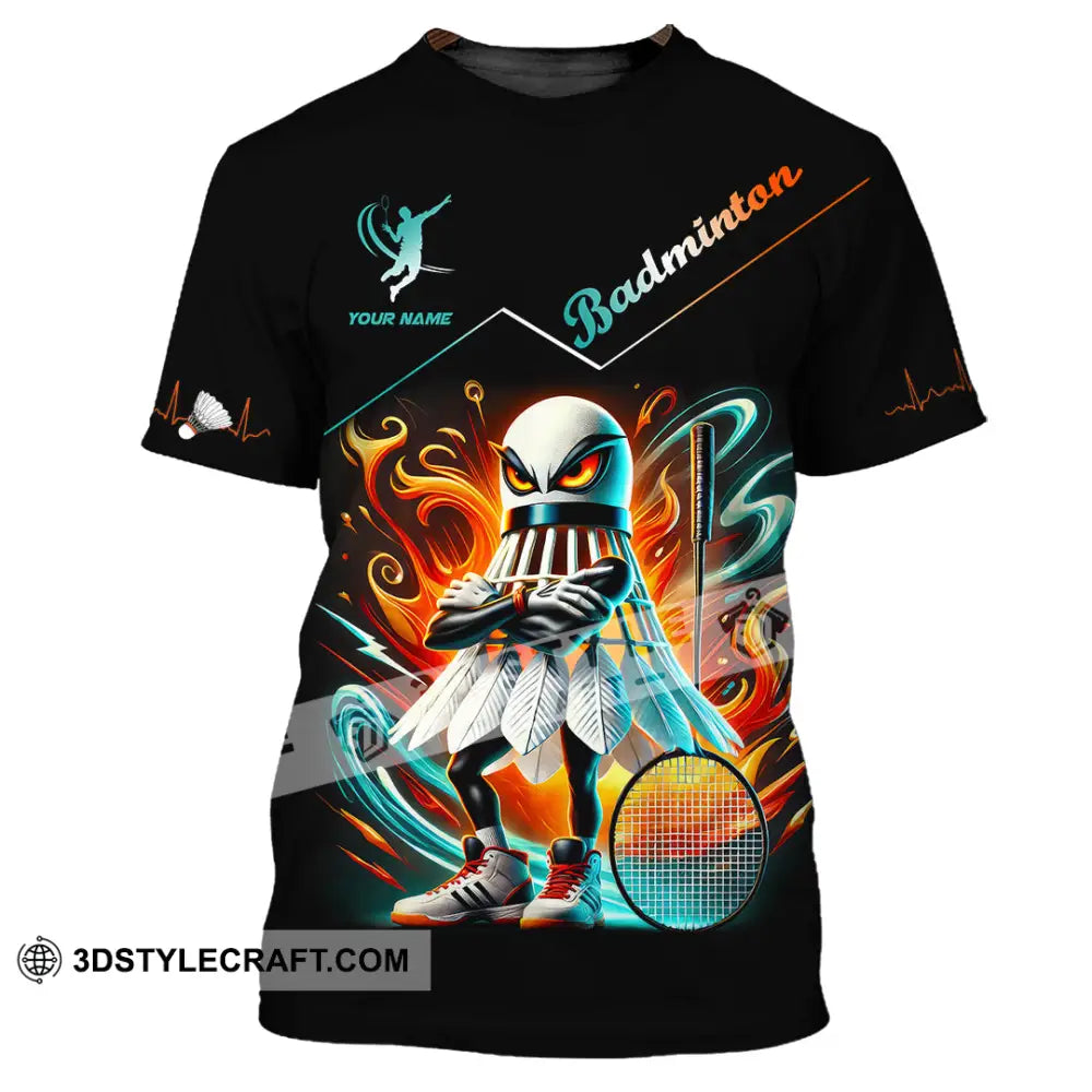Unisex Shirt Custom Name Badminton Lover Gift T-Shirt / S T-Shirt