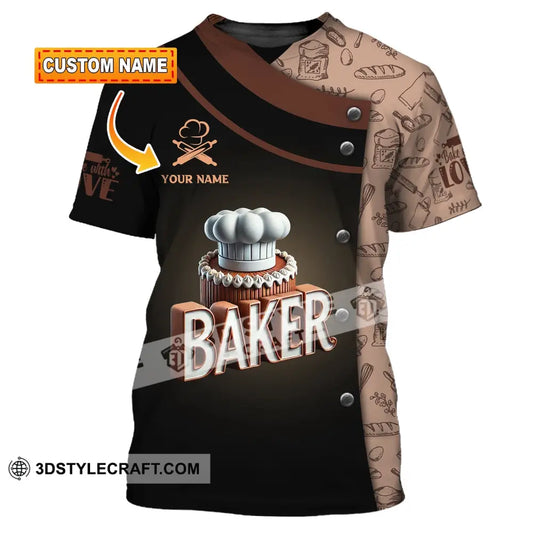 Unisex Shirt Custom Name Bakery Chef Shop T-Shirt Bakers Gift T-Shirt