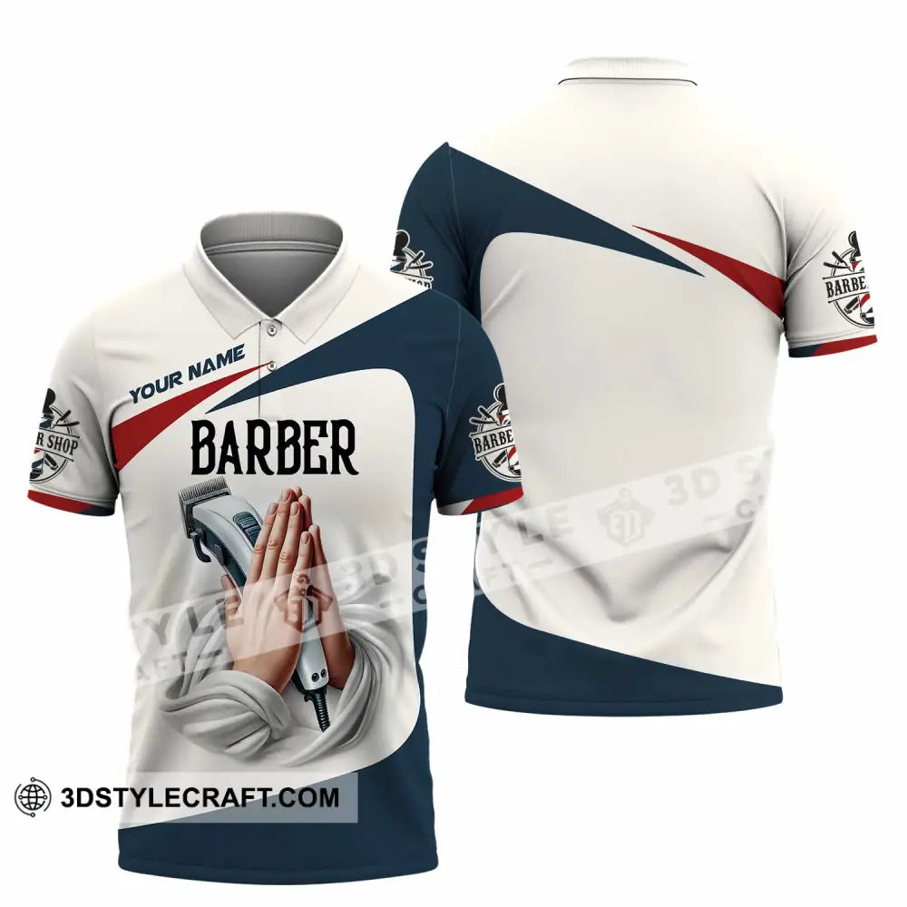 Unisex Shirt Custom Name Barber Shop T-Shirt Polo / S T-Shirt