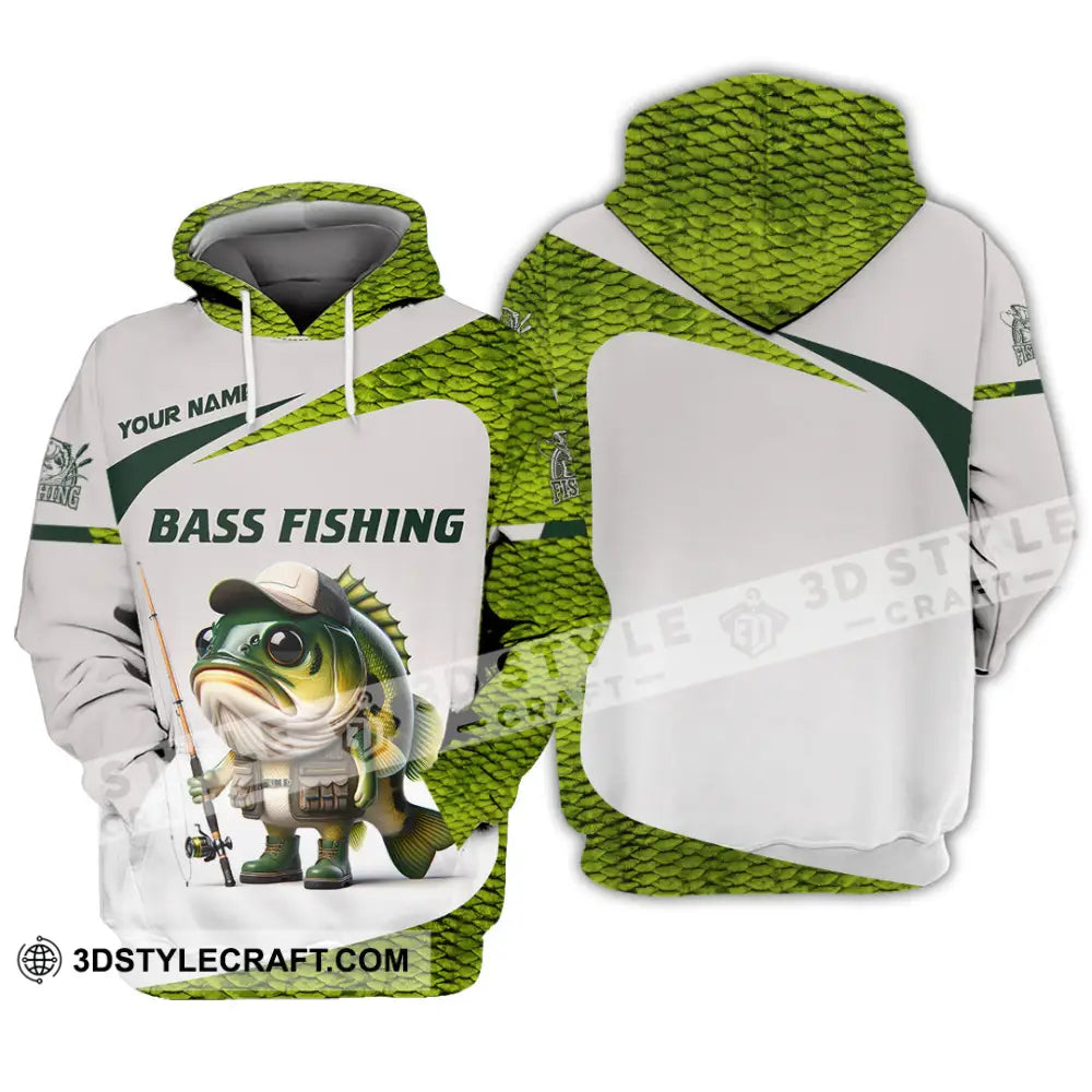 Unisex Shirt Custom Name Bass Fishing Lover Hoodie / S T-Shirt