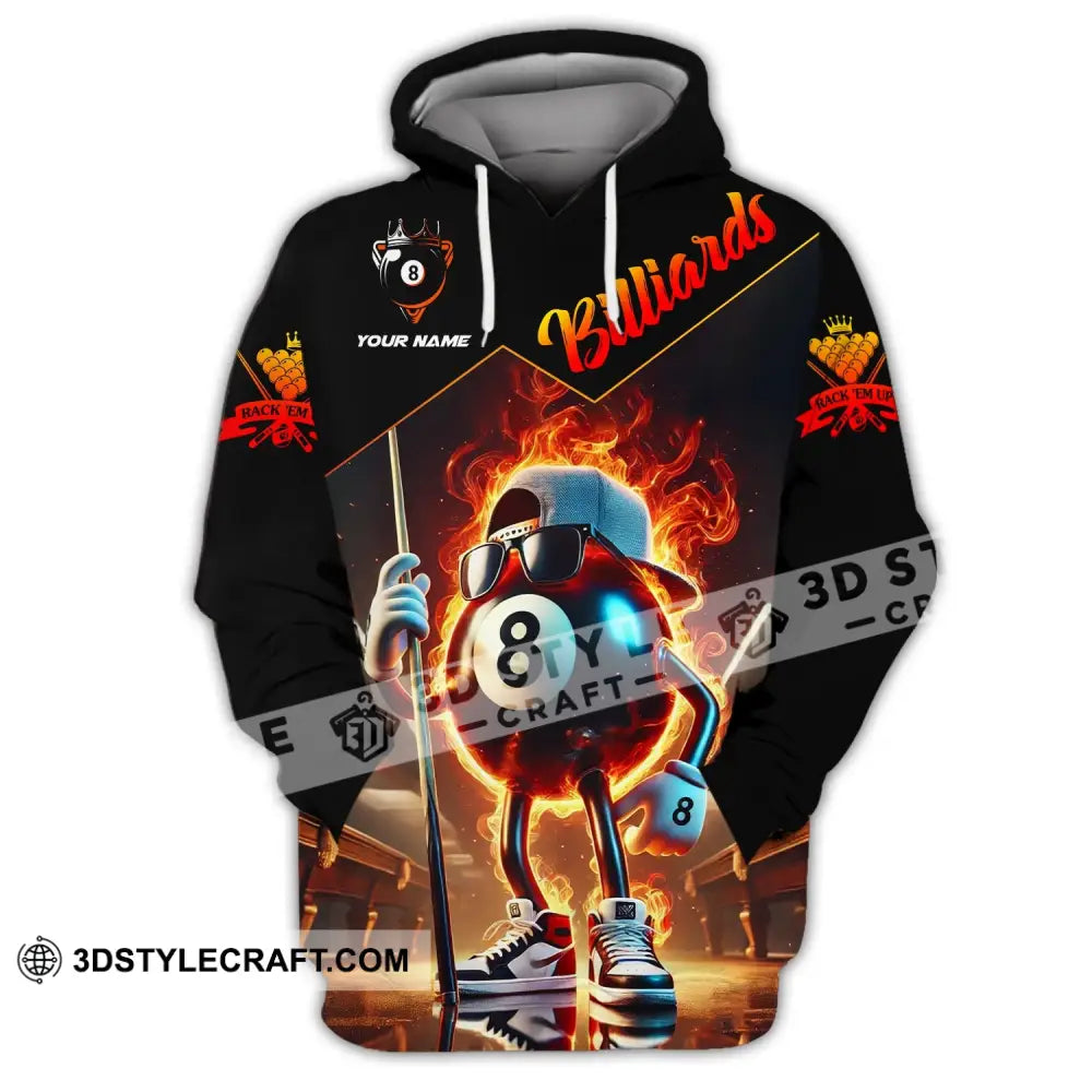 Unisex Shirt - Custom Name Billiards Hoodie / S T-Shirt