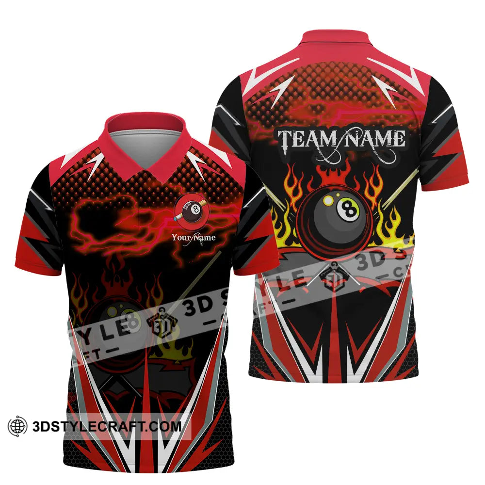 Unisex Shirt - Custom Name Billiards Polo / S T-Shirt