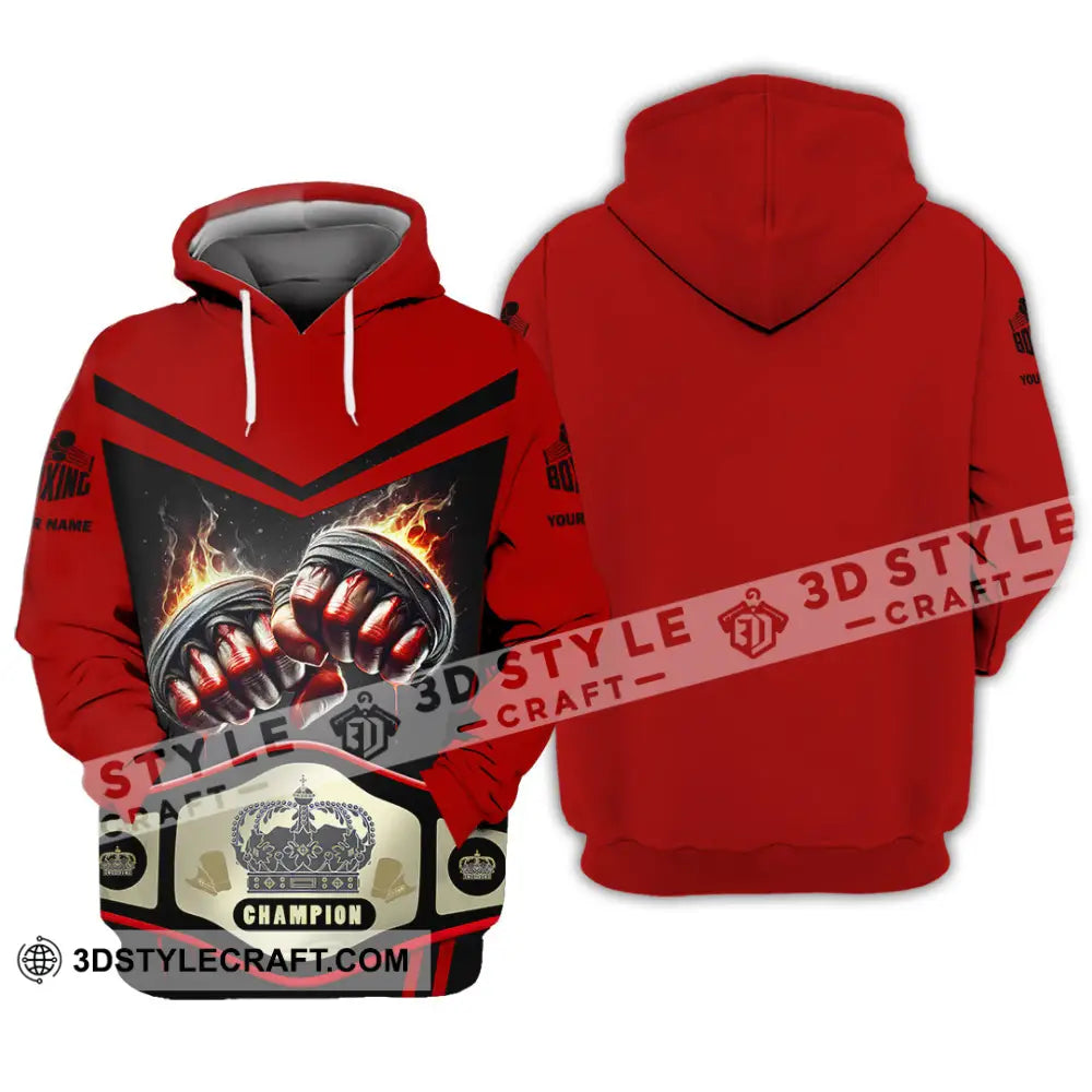 Unisex Shirt Custom Name Boxing Long Sleeve T-Shirt Hoodie / S T-Shirt