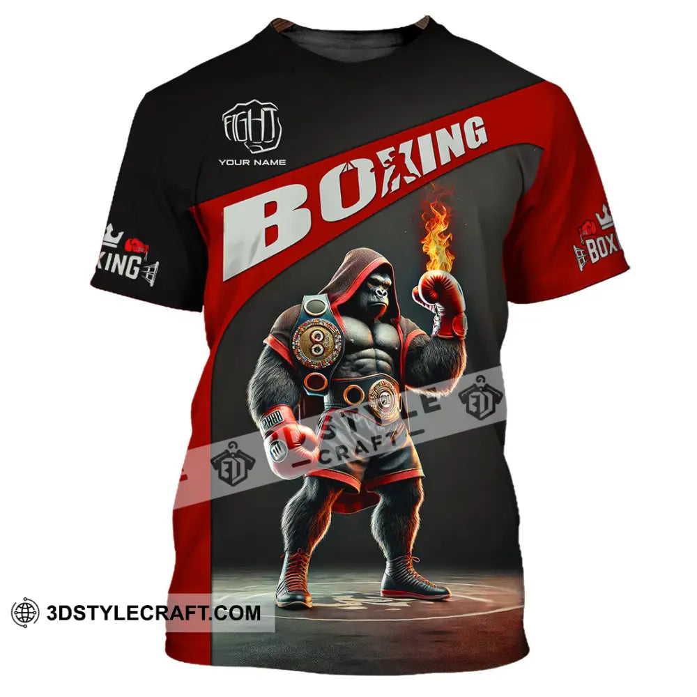 Unisex Shirt Custom Name Boxing Long Sleeve T-Shirt / S T-Shirt