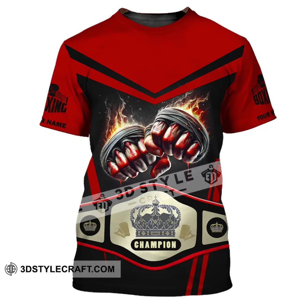 Unisex Shirt Custom Name Boxing Long Sleeve T-Shirt / S T-Shirt