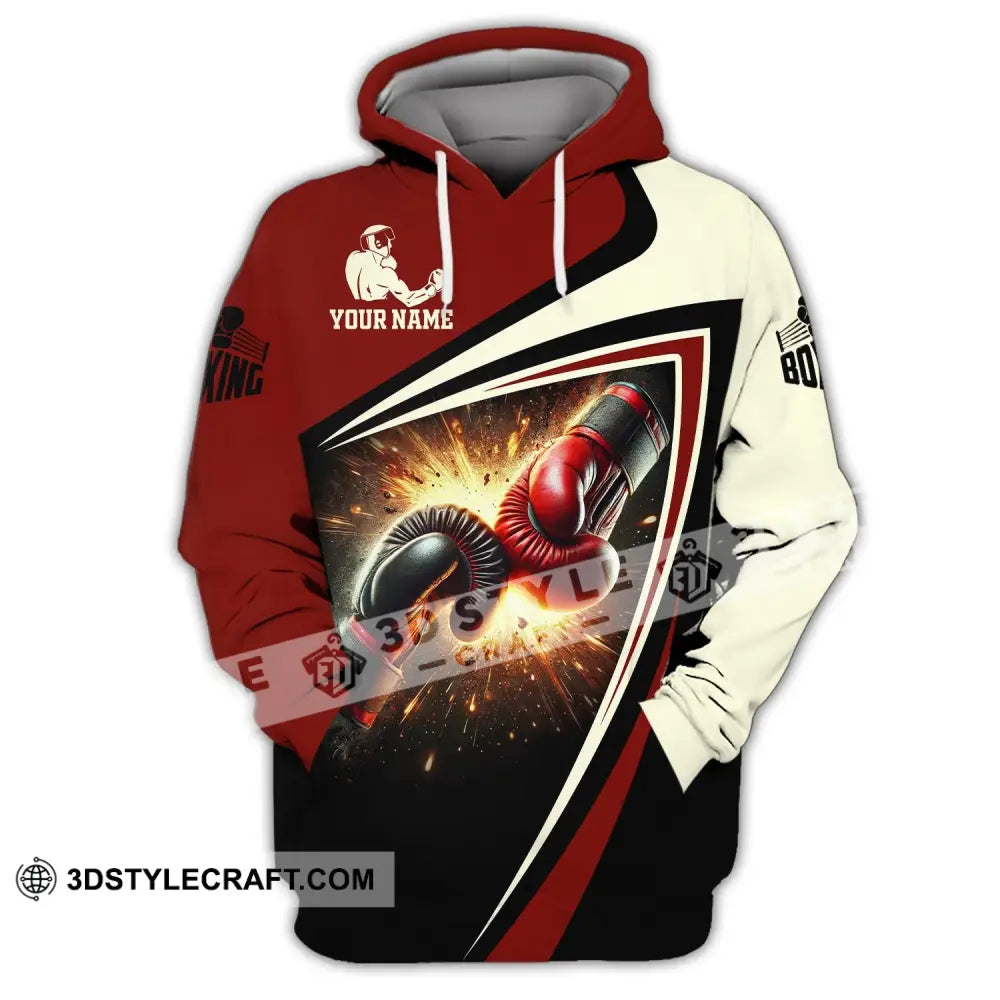 Unisex Shirt Custom Name Boxing Polo Long Sleeve Love T-Shirt Hoodie / S T-Shirt