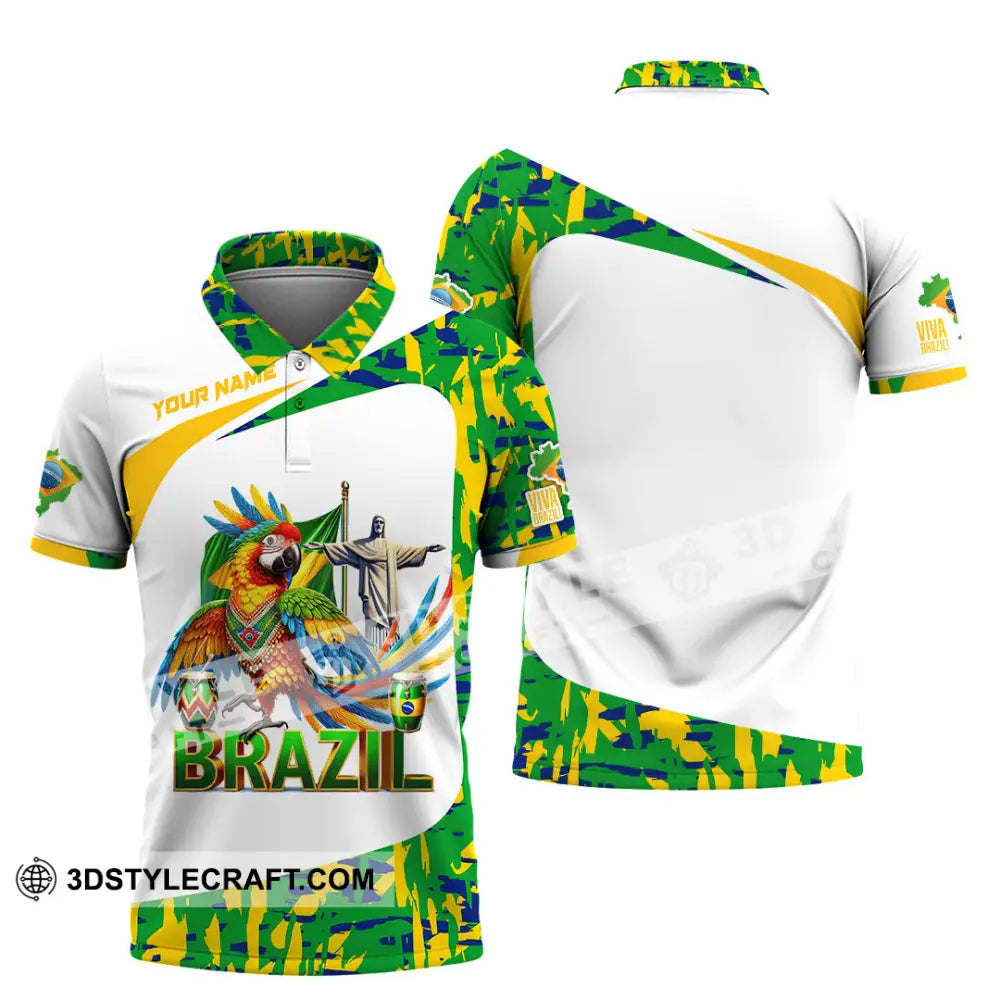 Unisex Shirt Custom Name Brazil Gift For Lover Polo / S T-Shirt