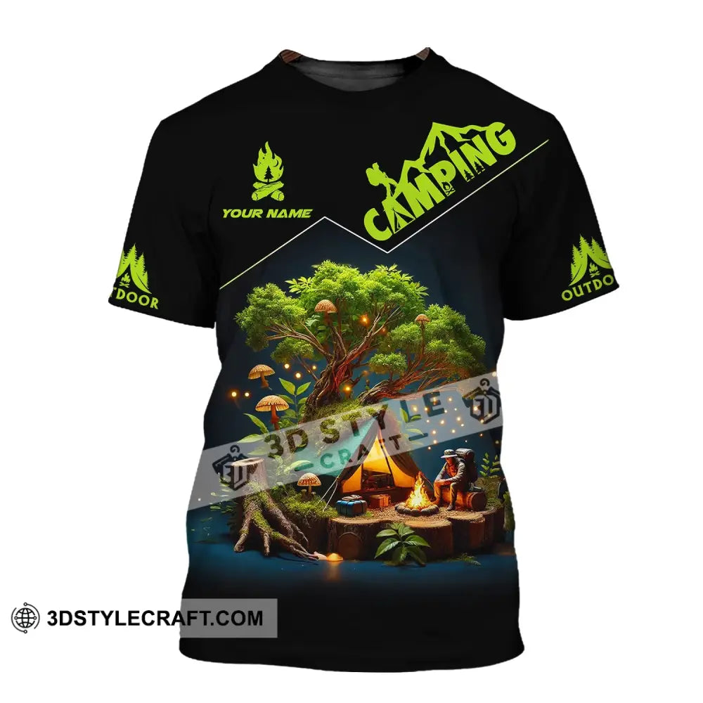 Unisex Shirt Custom Name Camping Gift For Lover T-Shirt / S T-Shirt