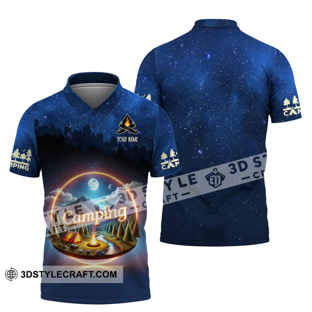 Unisex Shirt Custom Name Camping Team Uniform Polo / S T-Shirt