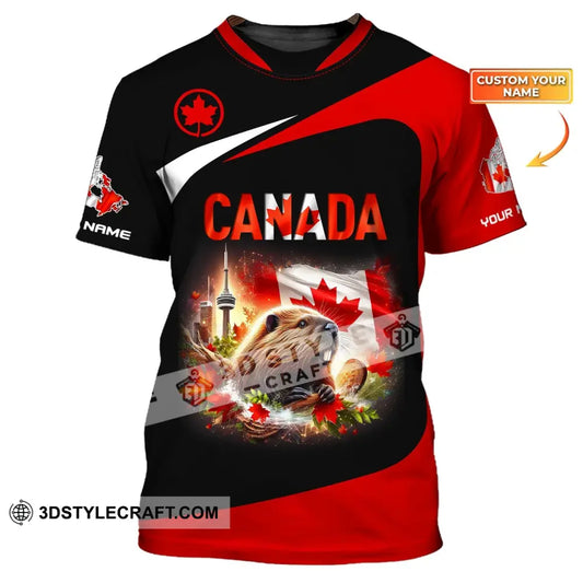 Unisex Shirt Custom Name Canada Long Sleeve Polo Lover Gift T-Shirt
