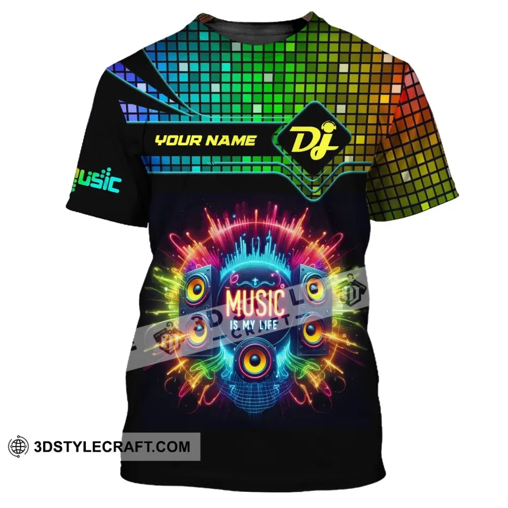 Unisex Shirt Custom Name Disc Jockey Dj Hoodie Polo Long Sleeve Gift For T-Shirt / S