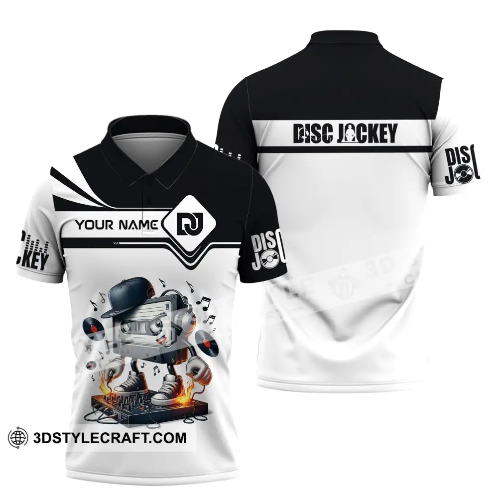 Unisex Shirt Custom Name Disc Jockey Dj Hoodie Polo Long Sleeve Music Lover T-Shirt / S