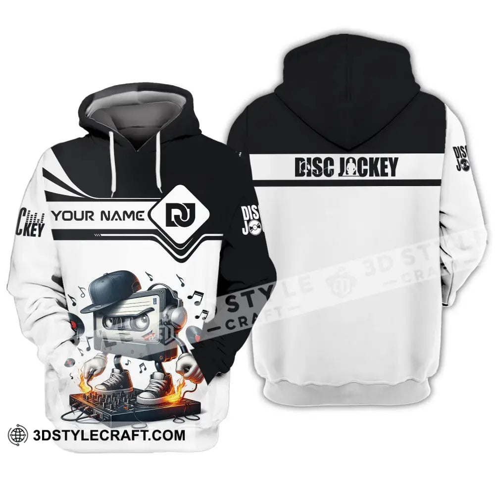 Unisex Shirt Custom Name Disc Jockey Dj Hoodie Polo Long Sleeve Music Lover T-Shirt / S