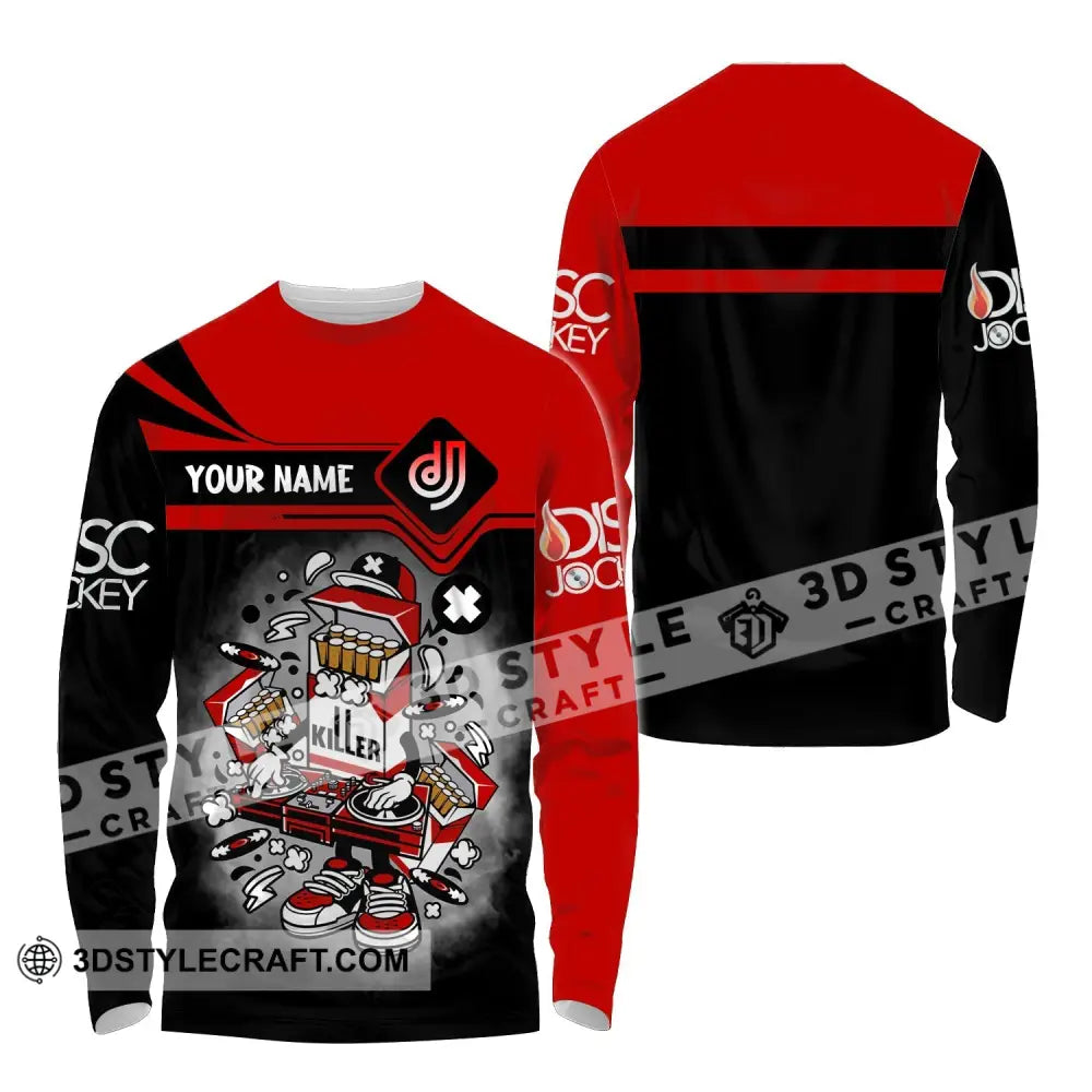 Unisex Shirt Custom Name Disc Jockey Dj Hoodie Polo Long Sleeve / S T-Shirt