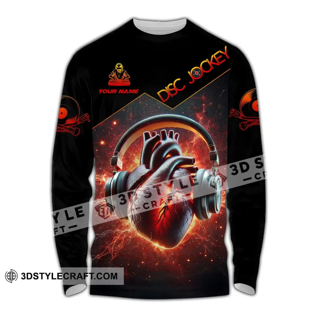 Unisex Shirt Custom Name Disc Jockey Dj Hoodie Polo Long Sleeve / S T-Shirt