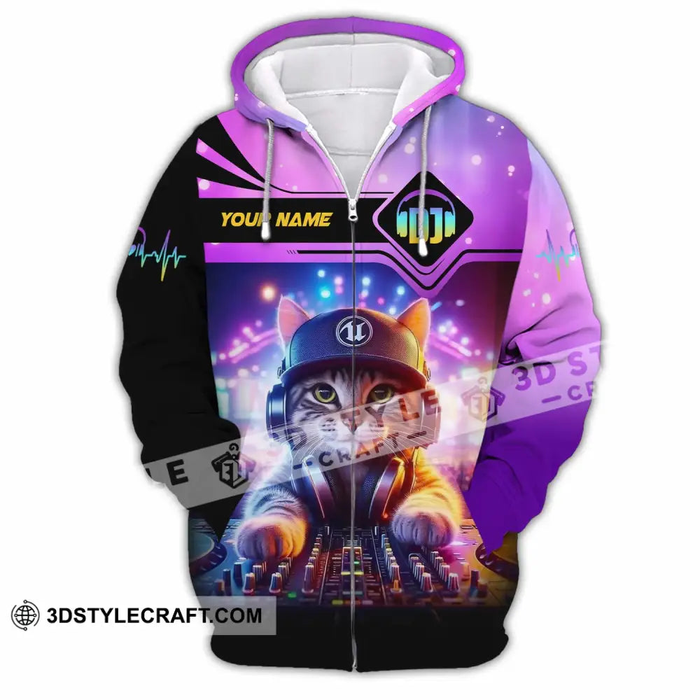Unisex Shirt Custom Name Disc Jockey Dj Hoodie Polo Long Sleeve Zipper / S T-Shirt