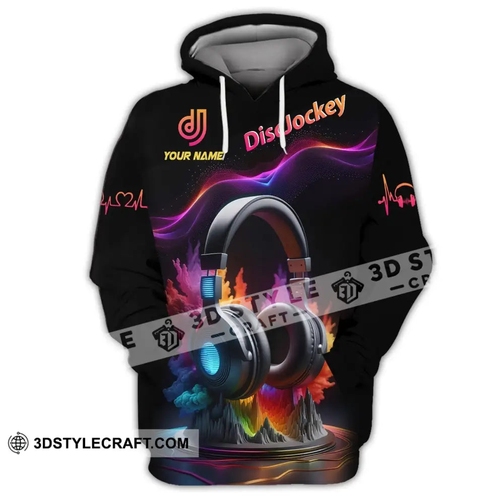Unisex Shirt Custom Name Disc Jockey T-Shirt Music Lover Dj Gift For Hoodie / S