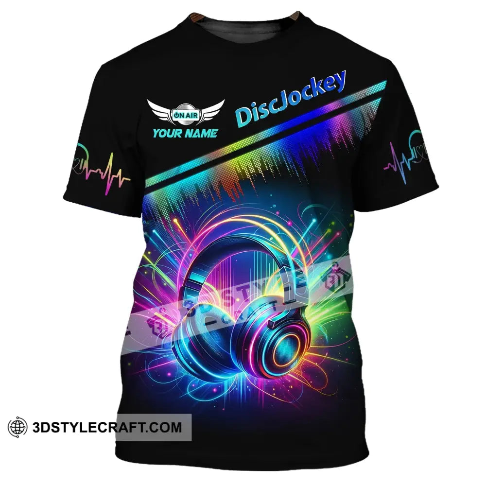 Unisex Shirt Custom Name Disc Jockey T-Shirt Music Lover Dj / S