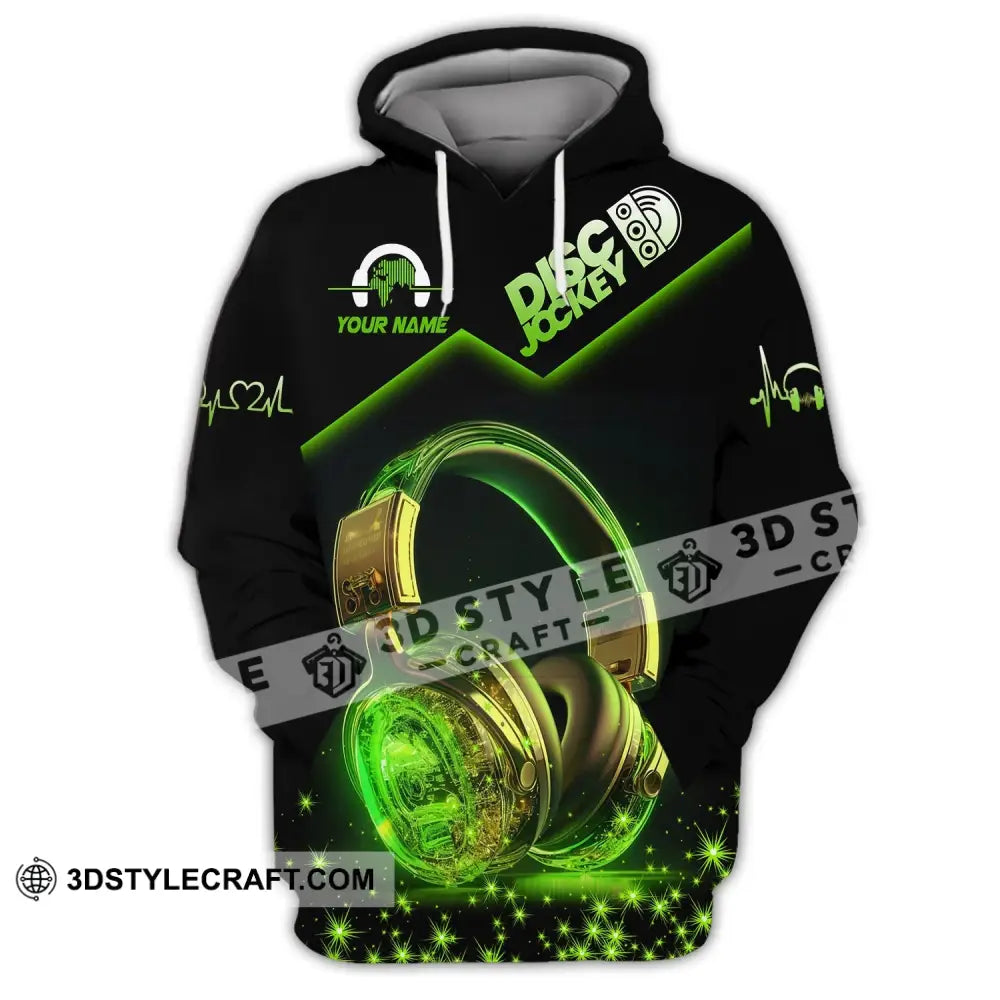 Unisex Shirt Custom Name Disc Jockey T-Shirt Music Lover Gift Dj Hoodie Polo / S
