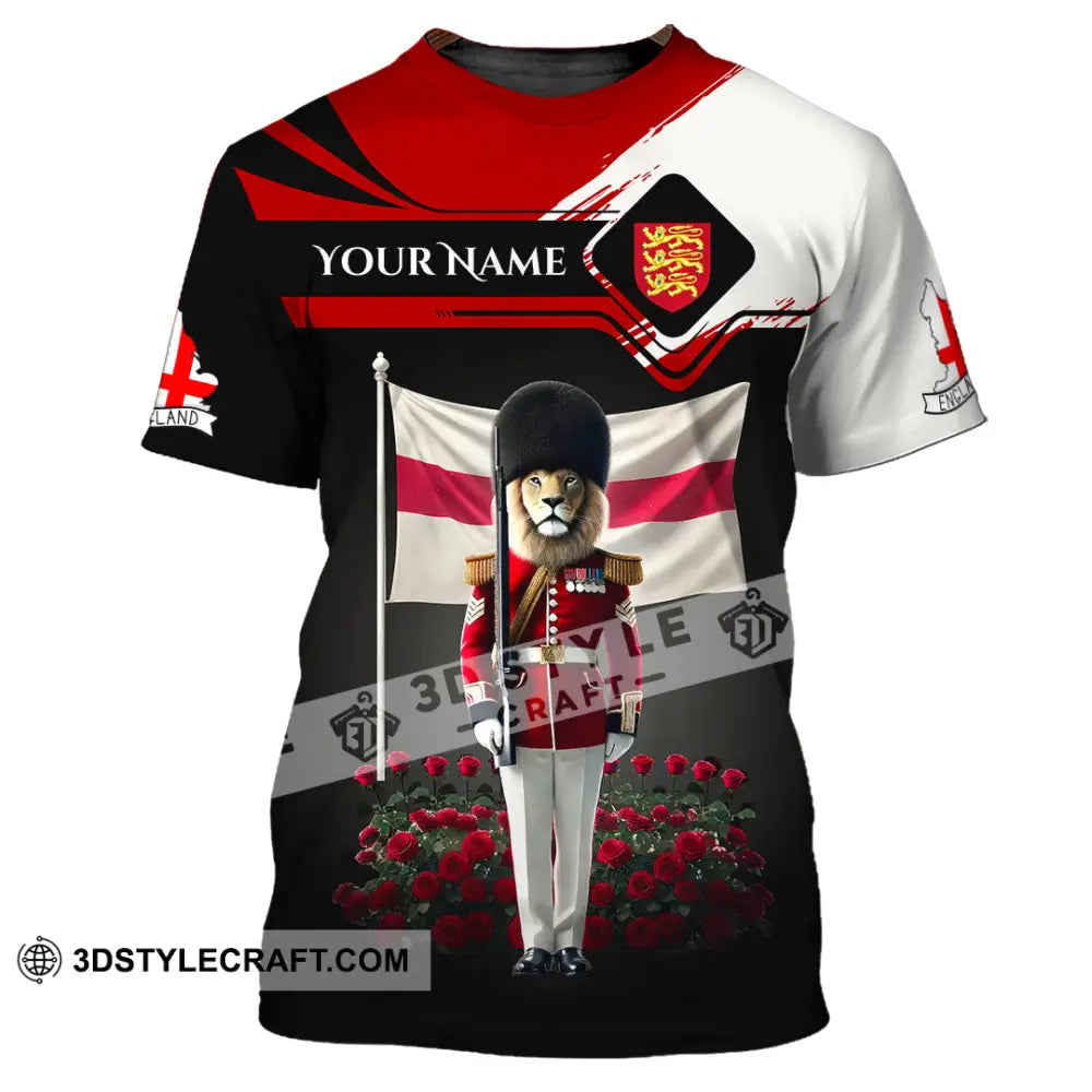 Unisex Shirt Custom Name England Lover Gift T-Shirt / S T-Shirt