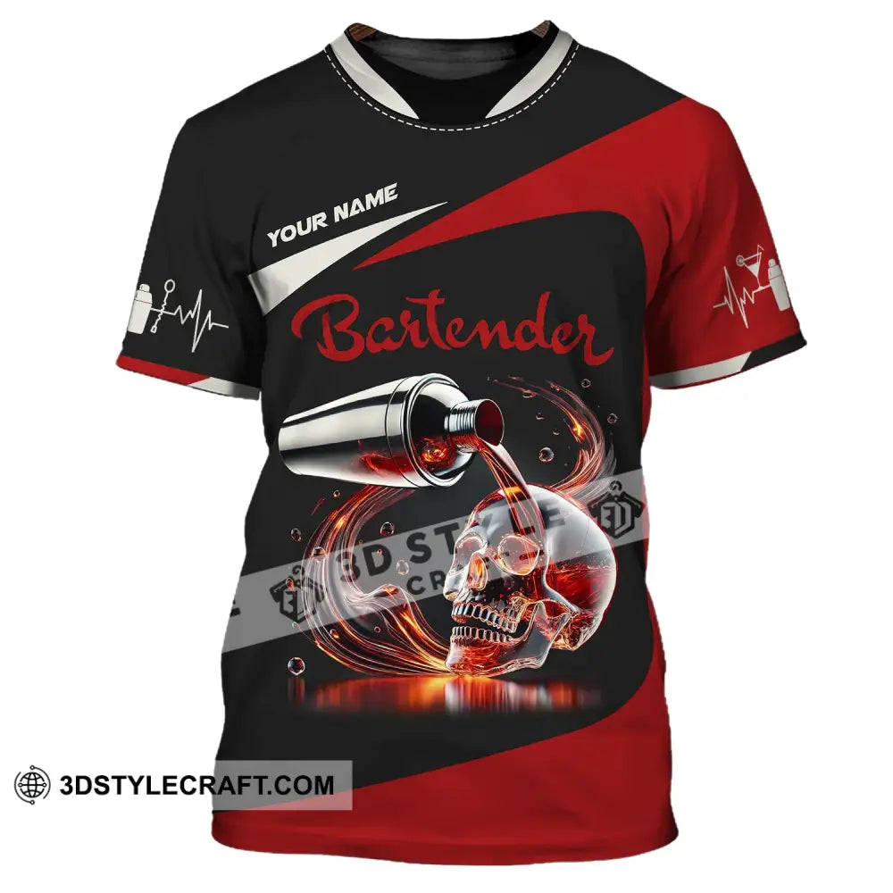 Unisex Shirt Custom Name For Bartender T-Shirt Hoodie Long Sleeve / S T-Shirt