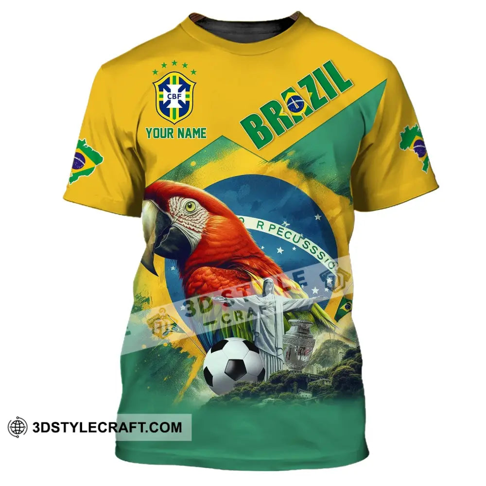 Unisex Shirt Custom Name For Brazil Hoodie Polo Long Sleeve T-Shirt / S
