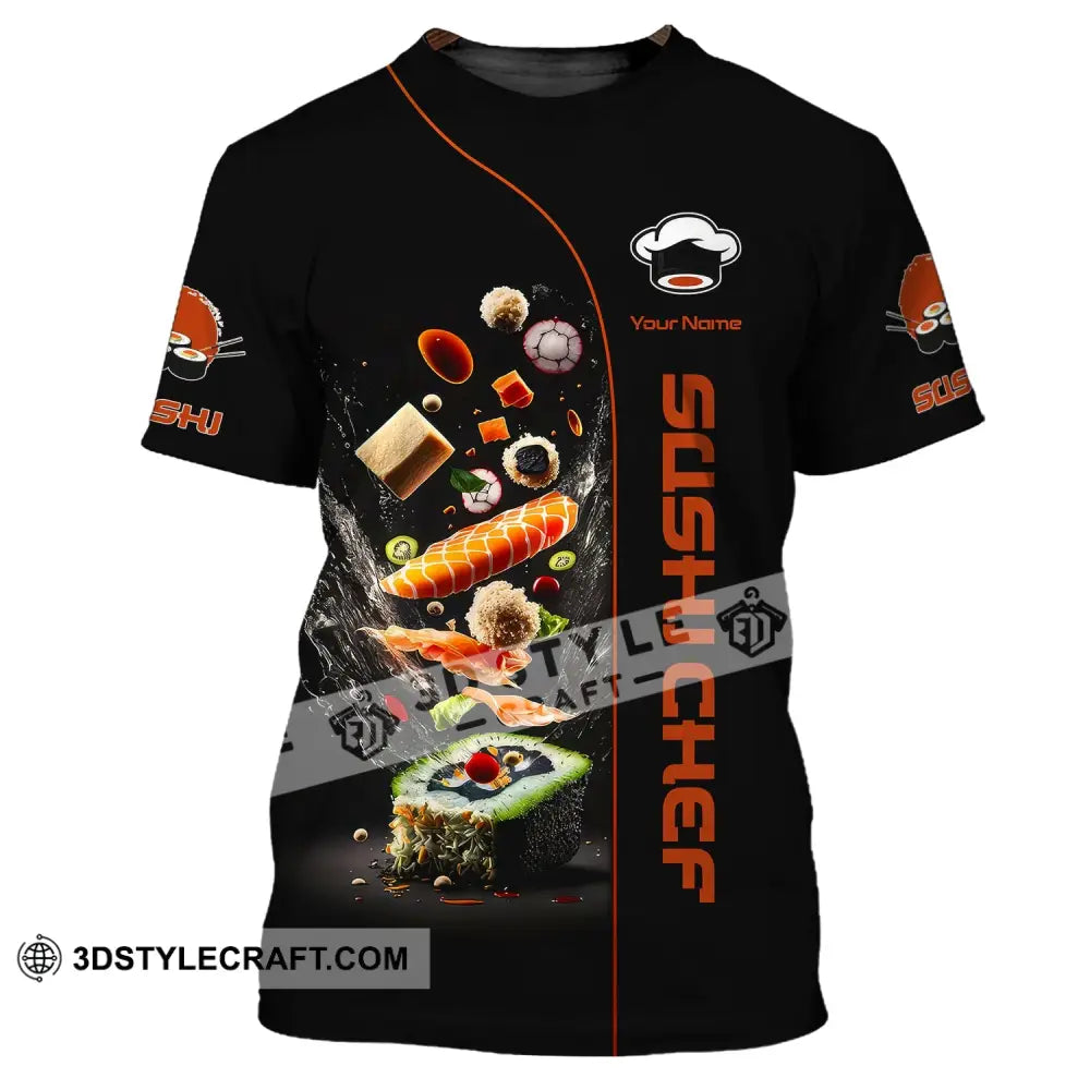 Unisex Shirt Custom Name For Chef Sushi T-Shirt Apparel T-Shirt / S