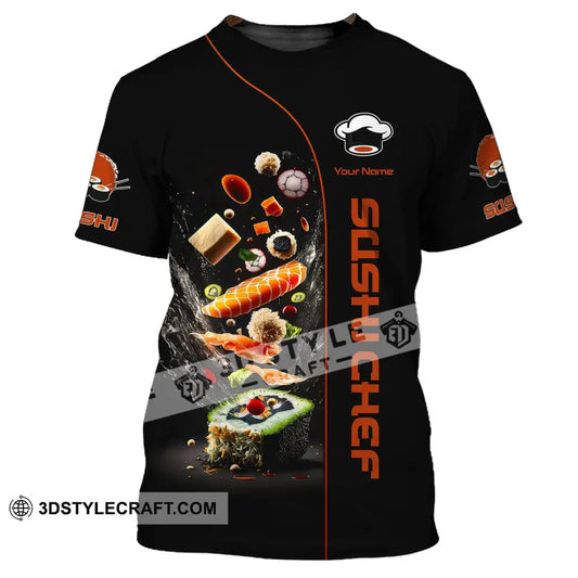 Unisex Shirt Custom Name For Chef Sushi T-Shirt Apparel T-Shirt / S