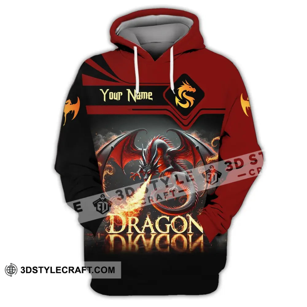 Unisex Shirt Custom Name For Dragon Lover T-Shirt Hoodie Long Sleeve / S T-Shirt