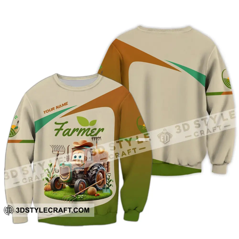 Unisex Shirt Custom Name For Farmer T-Shirt Hoodie Long Sleeve / S T-Shirt