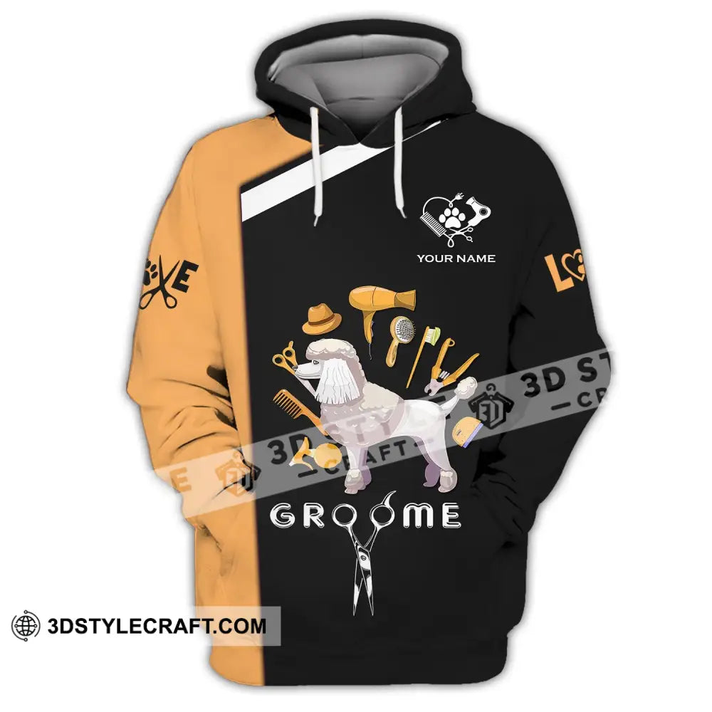 Unisex Shirt - Custom Name Gift For Groomer Hoodie / S T-Shirt