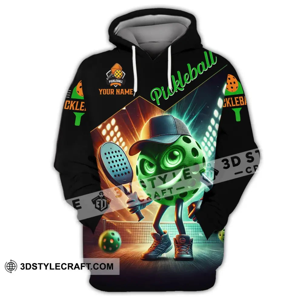 Unisex Shirt - Custom Name Green Pickleball Hoodie / S T-Shirt