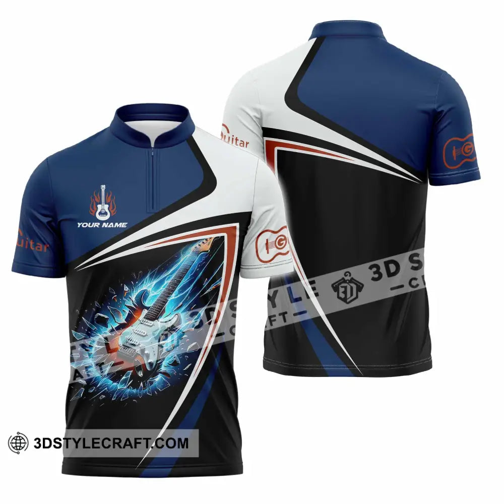 Unisex Shirt Custom Name Guitarist Guitar Lover Gift Zipper Polo / S T-Shirt