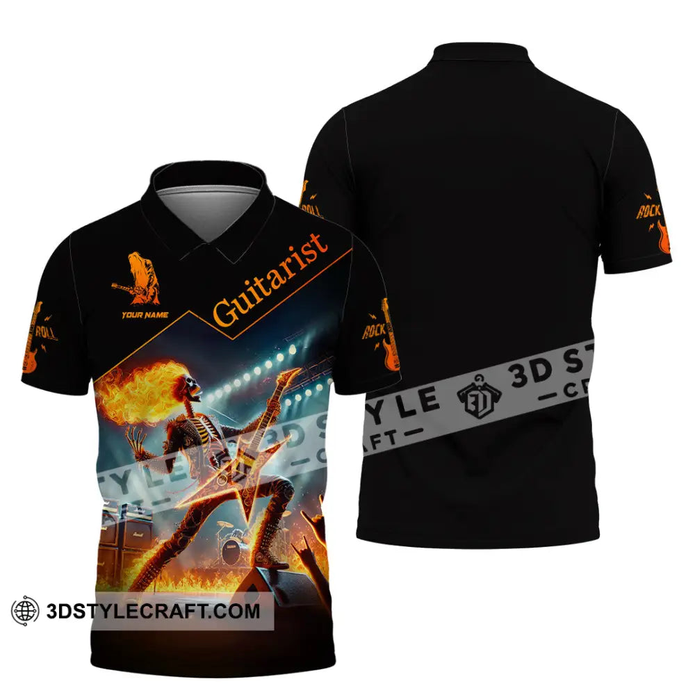 Unisex Shirt Custom Name Guitarist Love T-Shirt Polo / S T-Shirt